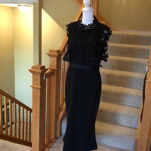 Dresses & Skirts - Designer black Couture classic lace top dress